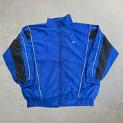 J- Vintage 90s Nike Embroidered Logo Made In USA Lightweight Zip Up Jacket - XL