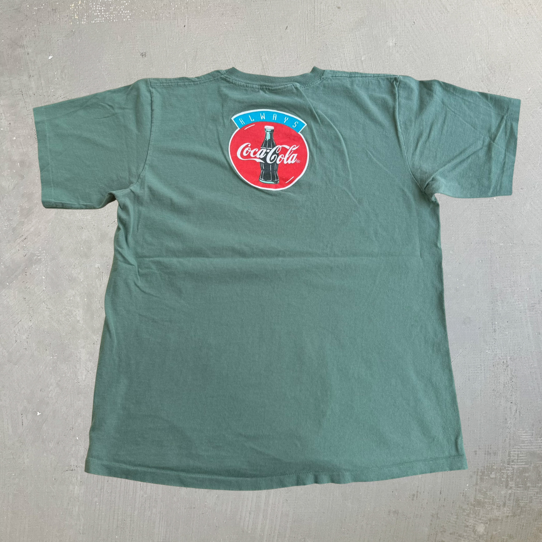 J- Vintage '95 Coca Cola Polar Bear Trio Graphic Made In USA Single Stitch Tee - XL