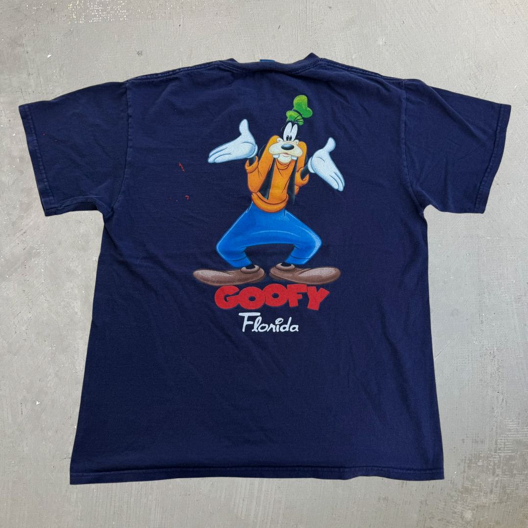 J- Vintage Disney Goofy Character & Text Graphic Tee - M