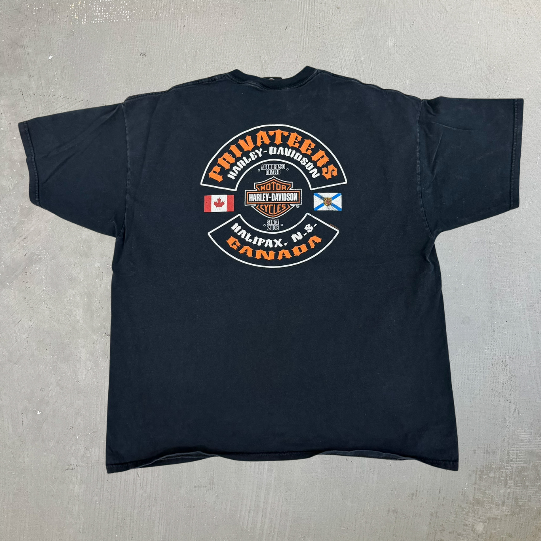 J-  Vintage '08 Harley Davidson Halifax Canada Graphic Tee - 2XL