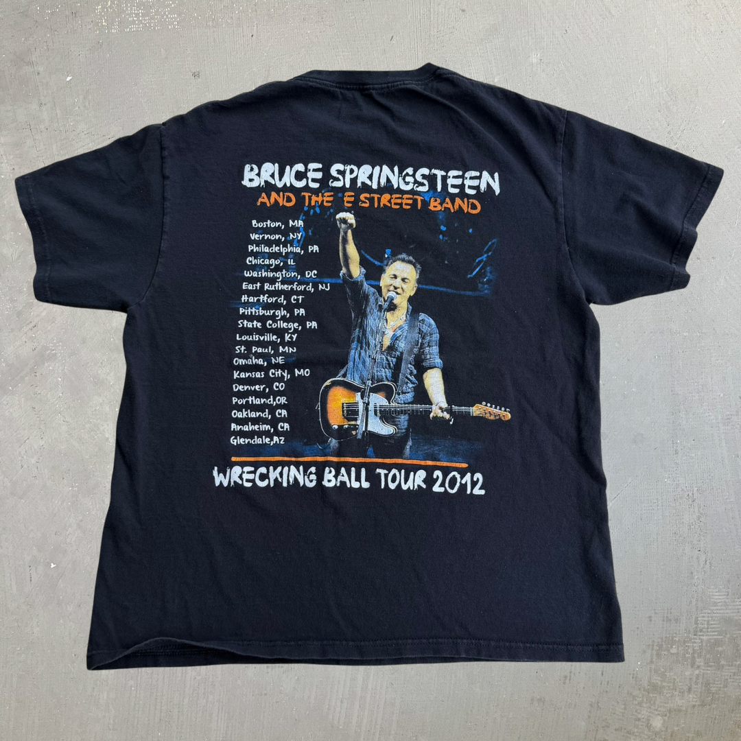 J- Vintage '12 Bruce Springsteen Wrecking Ball Tour Picture Tee - L