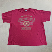 J- Vintage 90s Lewisburg Tennessee Text & Graphic Made In USA Single Stitch Tee - XL