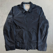 J- Converse x John Varvatos Zip Up Leather Jacket - XL