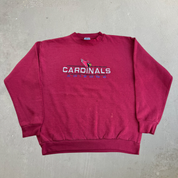 J- Vintage Arizona Cardinals NFL Logo 7 Embroidered Logo Graphic Made In USA Crewneck - L