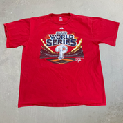 J- Vintage '09 Philadelphia Phillies MLB World Series Graphic Tee - L
