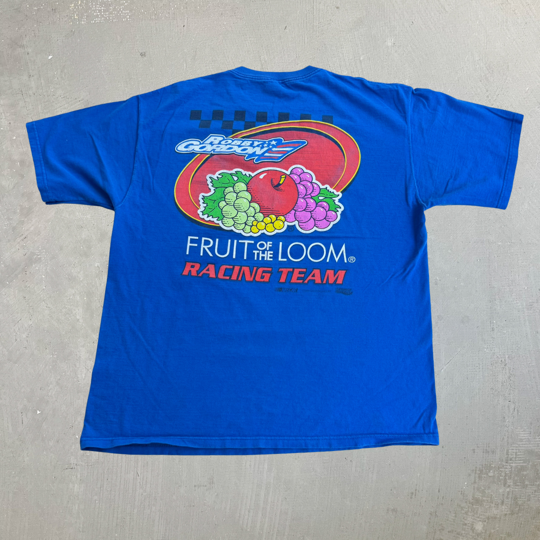 J- Vintage '04 Nascar Robby Gordon Fruit Of The Loom Racing Team Car Graphic Tee - XL