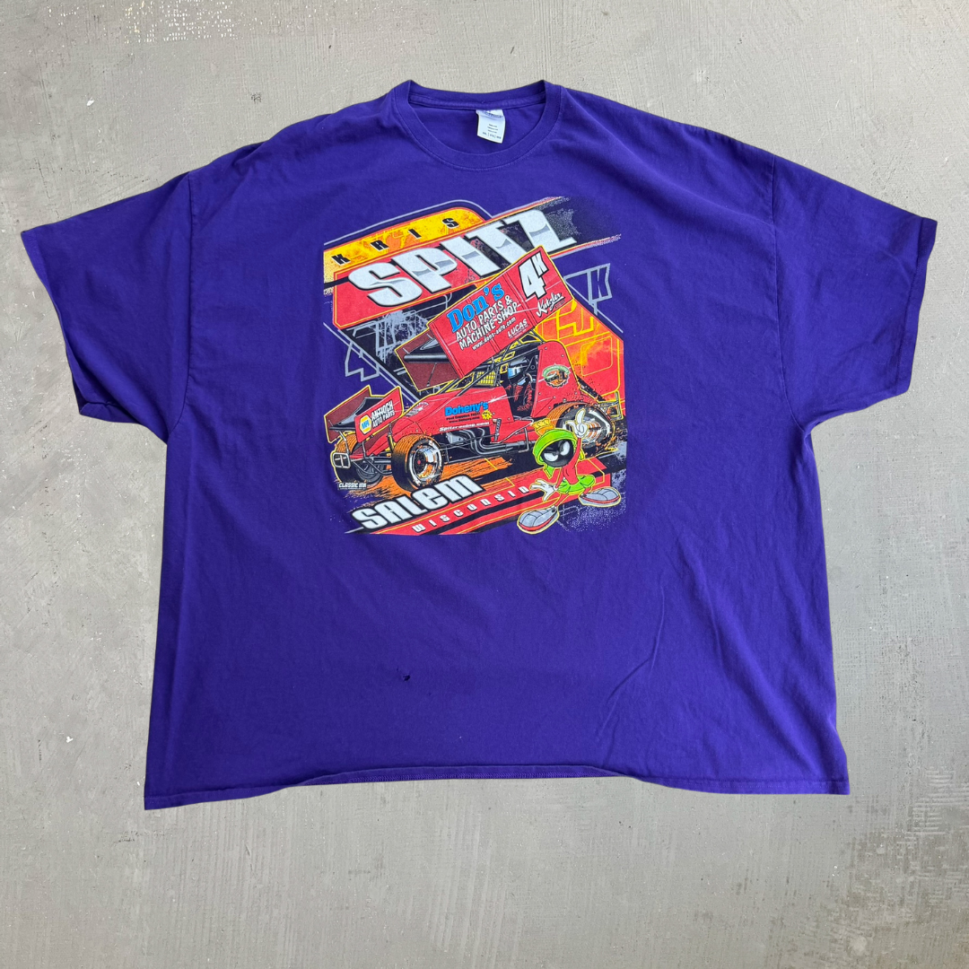 J- Vintage Kris Spitz Racing Marvin The Martian Graphic Car Tee - 5XL