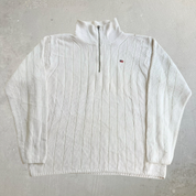 J- Vintage Polo Jeans RL Embroidered Logo Quarter Zip Knit Sweater - XL