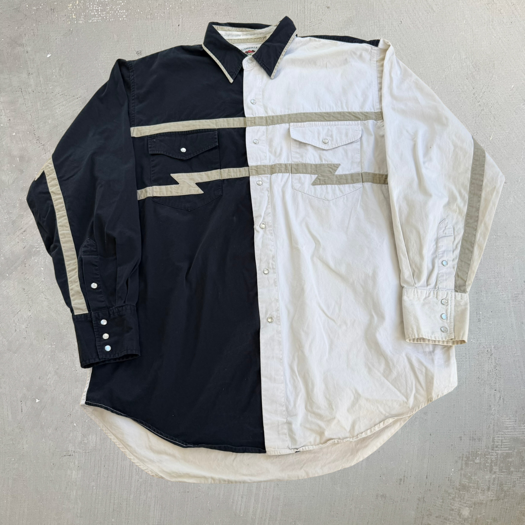J- Vintage Cumberland Outfitter Snap Button Down Shirt - XL