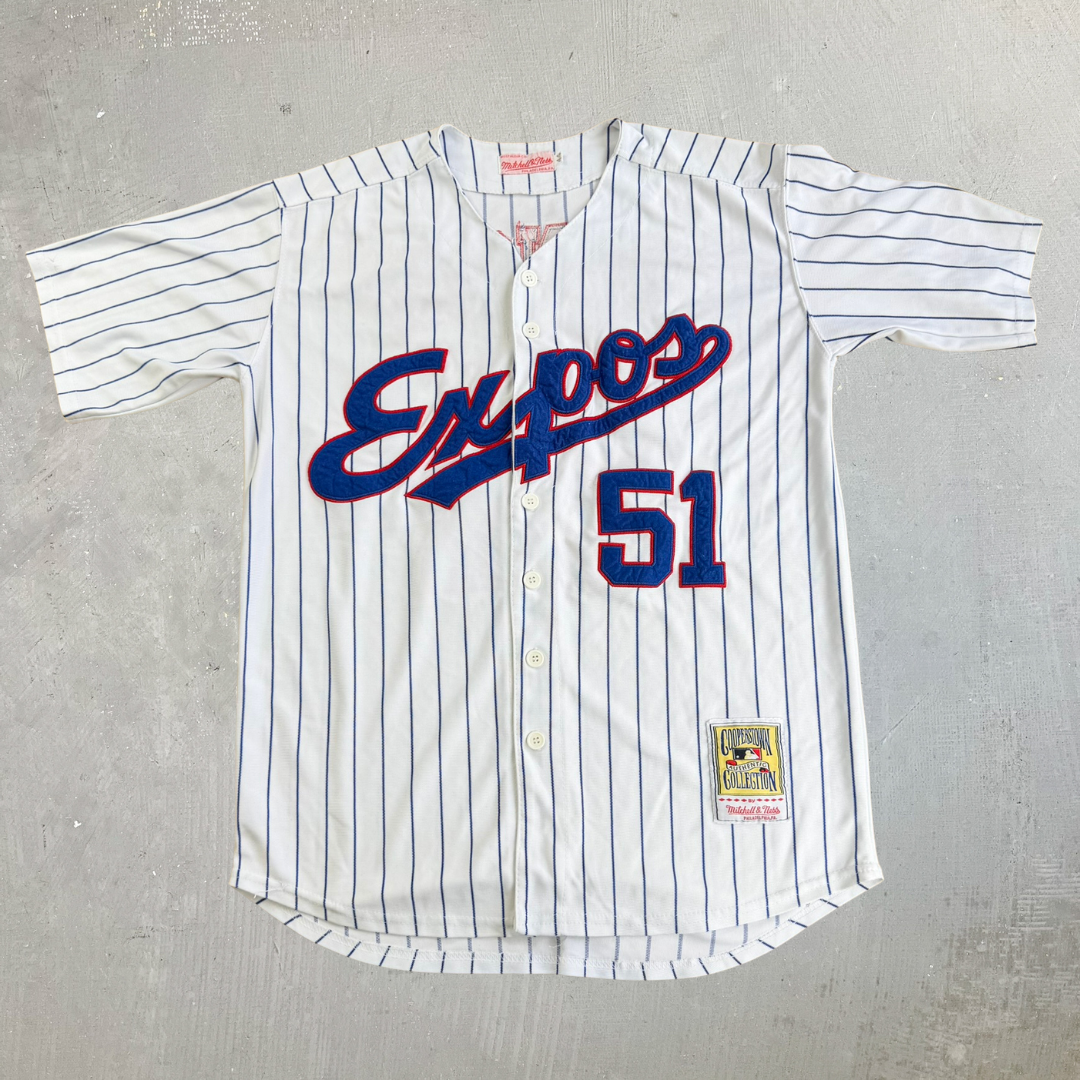 Vintage Montreal Expos Randy Johnson MLB Mitchell & Ness Baseball Jersey - 44 (fits L)