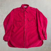 J- Vintage Woolrich Chamois Cloth Red Button Down Shirt - L