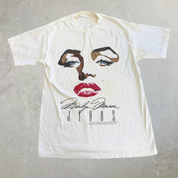 J- Vintage '95 Marylin Monroe Text & Graphic Single Stitch Tee - L