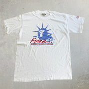 J- Vintage '86 New York Kodak Liberty Ride Festival Graphic Made In USA Single Stitch Tee - XL (fits M)