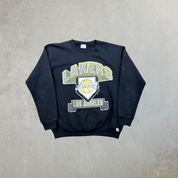 F- Vintage '90 Los Angeles Lakers NBA Logo 7 Made In USA Crewneck