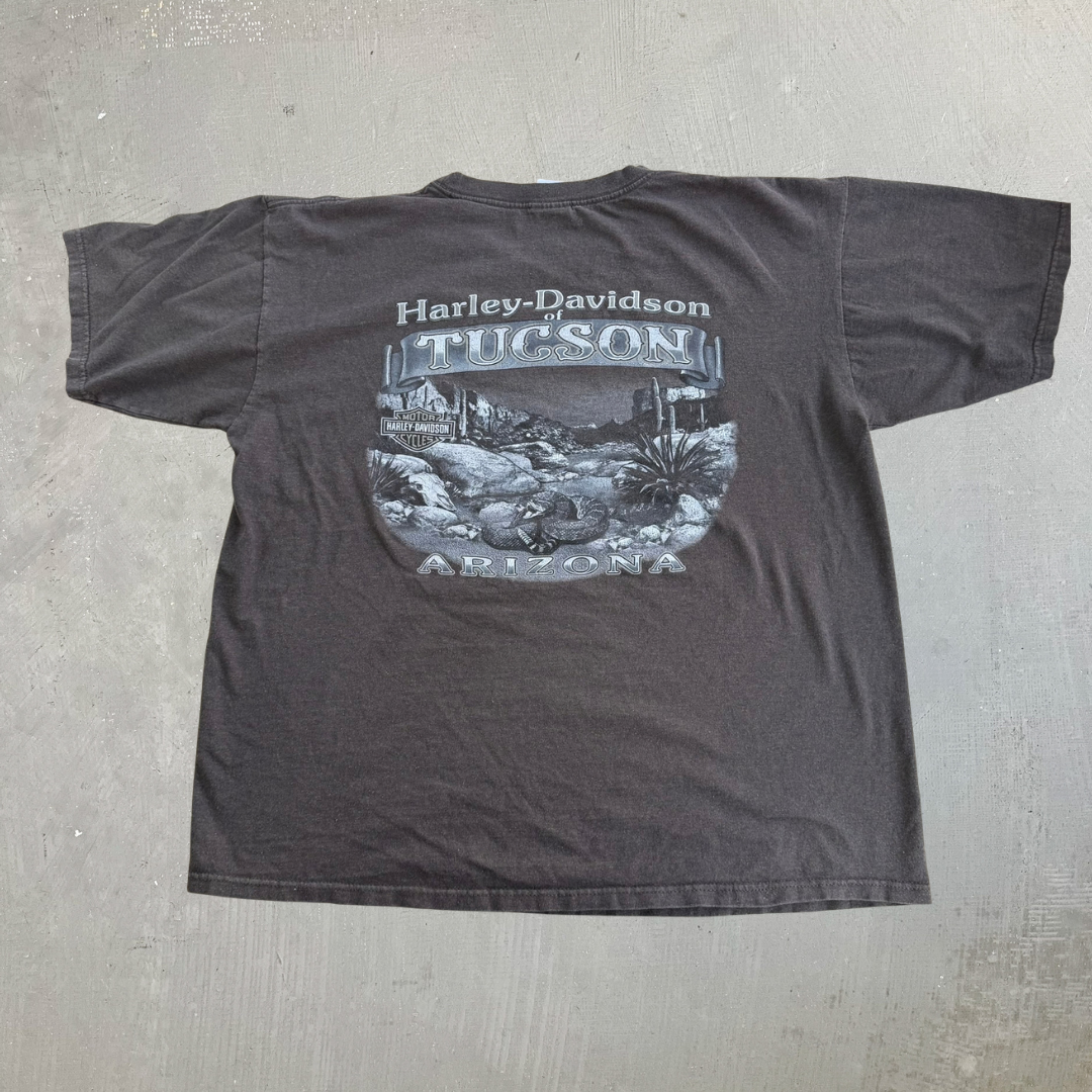 Vintage '07 Harley Davidson Tucson Arizona Graphic Made In USA Tee - XL