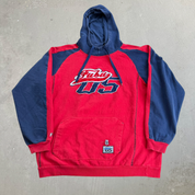 J- Vintage 90s Fubu Chenille Embroidered Logo Hoodie - M