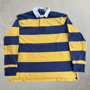 J- Vintage Polo RL Embroidered Logo Long Sleeve Rugby Shirt - 2XL