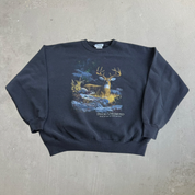 Vintage Marathon Apparel Ducks Unlimited Deer Graphic Crewneck - XL
