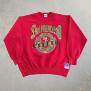 J- Vintage San Francisco 49ers NFL Nutmeg Logo Graphic Made In USA Crewneck - XL