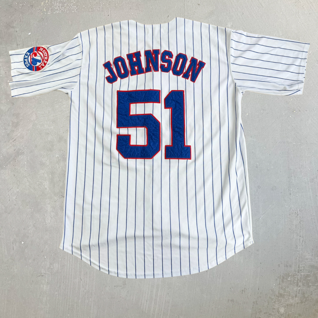 Vintage Montreal Expos Randy Johnson MLB Mitchell & Ness Baseball Jersey - 44 (fits L)