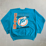 J- Vintage Miami Dolphins NFL Graphic Crewneck - L