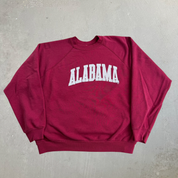 J- Vintage University Of Alabama Collegiate Print Crewneck - L