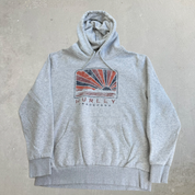 J- Vintage Hurley Trademark Logo & Graphic Hoodie - L