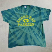 J- Green Bay Packers NFL Text Tie Dye Tee - L