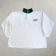 J- Vintage 90s Nike Embroidered Logo Made In USA Quarter Zip Crewneck - L