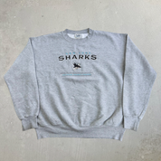 Vintage San Jose Sharks NHL Lee Embroidered Graphic Crewneck - XL