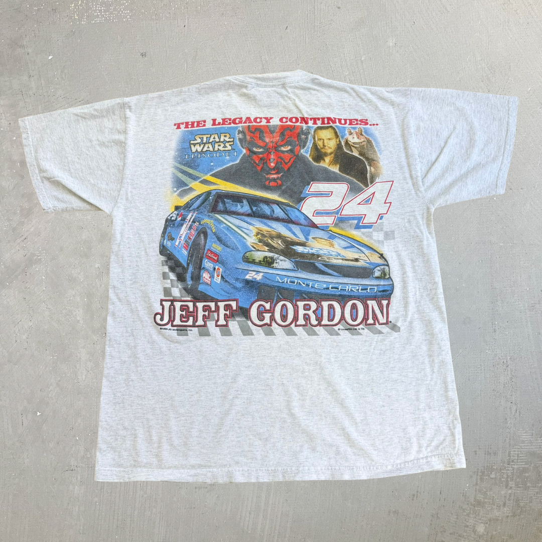 J- Vintage '99 Nascar Jeff Gordon Pepsi Star Wars Episode 1 Graphic Tee - L