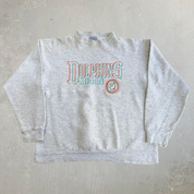 J- Vintage Miami Dolphins NFL Logo 7 Embroidered Graphic Crewneck - L
