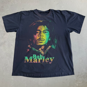 Vintage Bob Marley One Love Picture Graphic Single Stitch Tee - XL