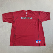 J- Vintage Seattle Supersonics NBA Champions Embroidered Text Tee - L (fits XL)
