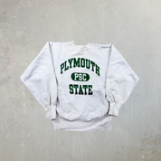 F- Vintage 90s Champion Reverse Weave Plymouth State Crewneck