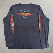 Vintage '06 Harley Davidson Atlanta Georgia Graphic Thermal Long Sleeve Tee - L