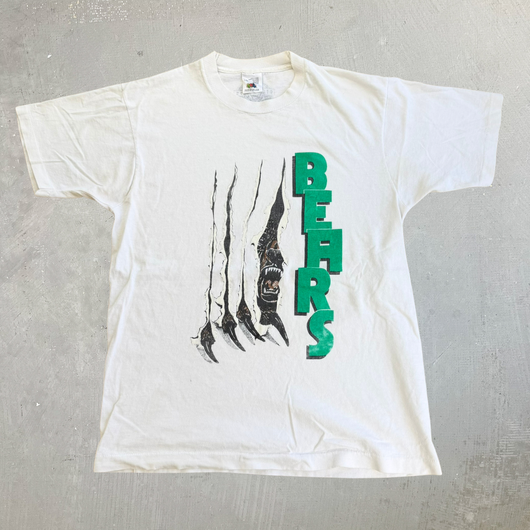J- Vintage Bears Text & Graphic Single Stitch Tee - L