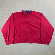 J- Vintage Tommy Hilfiger Red Zip Up Harrington Jacket - 2XL