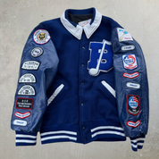 J- Vintage '92 Bands Of America Made In USA Varsity Jacket - XL