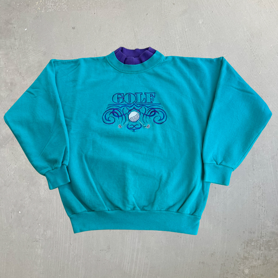 J- Vintage Rocky Mountain Sportswear Golf Embroidered Made In Canada Crewneck - M