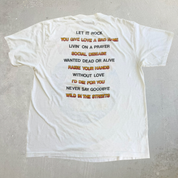 J- Vintage '87 Bon Jovi Slippery When Wet Tour Graphic Made In USA Single Stitch Tee - XL (fits L)