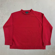 Vintage Women's 90s Lauren RL Raglan Sleeves Ribbed Knit Sweater - Women's M