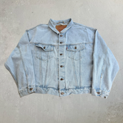 J- Vintage 90s Levi’s 70598 4834 Light Wash Trucker Denim Jacket - XL