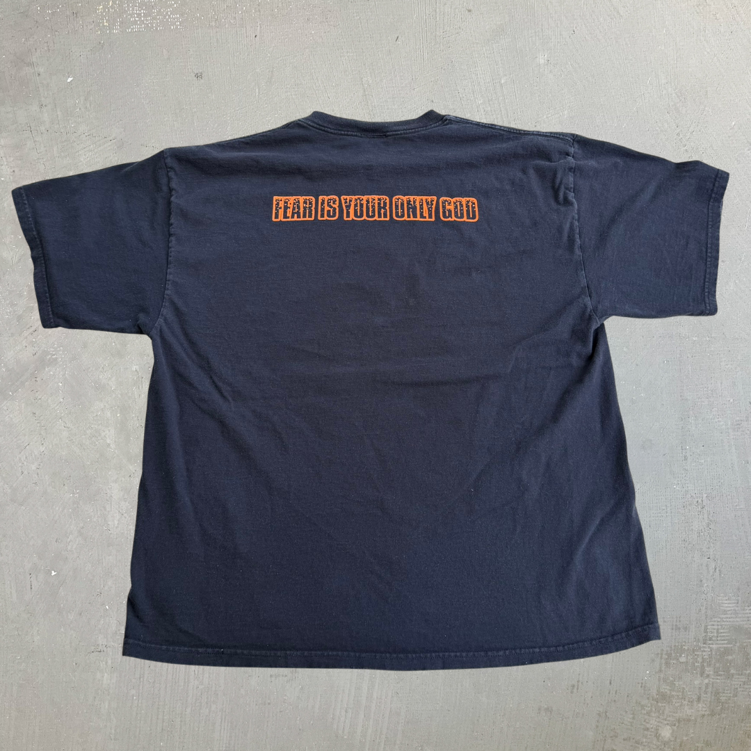 J- Vintage '96 Rage Against The Machine Evil Empire Album Cover Graphic Giant Tag Tee - 2XL