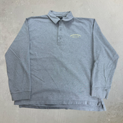 J- Vintage Abercrombie & Fitch Text l/s Polo Crewneck - L