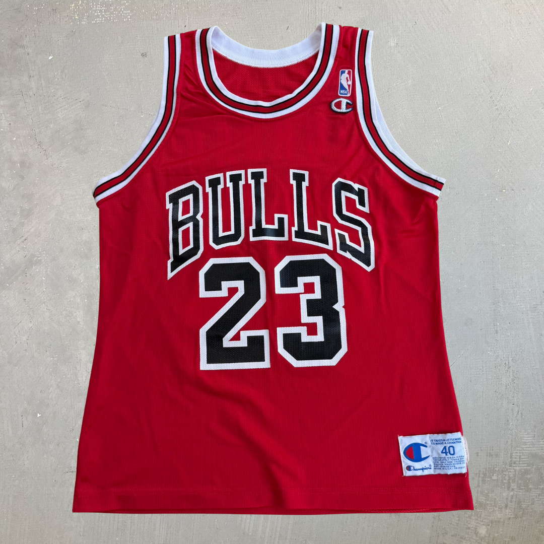 J- Vintage Chicago Bulls Michael Jordan NBA Champions Made In USA Basketball Jersey - 40 (fits M)