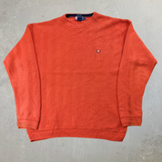 J- Vintage Chaps Polo Ralph Lauren Orange Knit Sweater- M