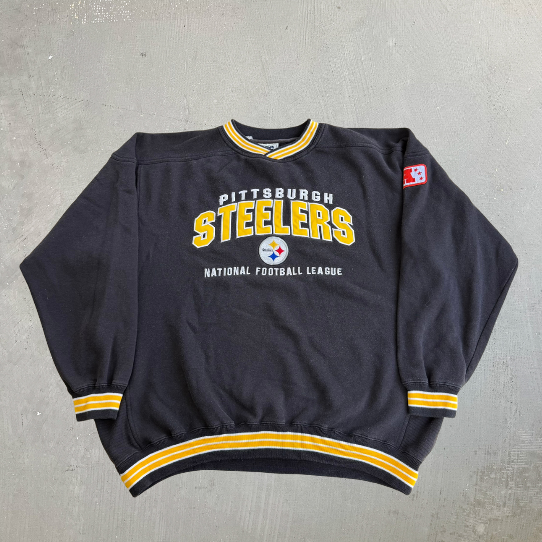 J- Vintage Pittsburgh Steelers NFL Lee Embroidered Logo Crewneck - XL