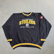 J- Vintage Pittsburgh Steelers NFL Lee Embroidered Logo Crewneck - XL