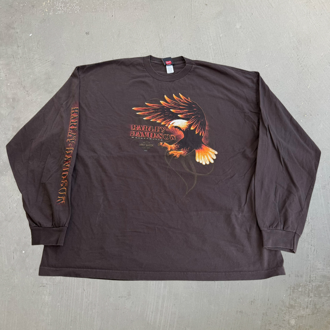 J- '14 Harley Davidson New Hampshire Eagle Graphic Long Sleeve Tee - 3XL